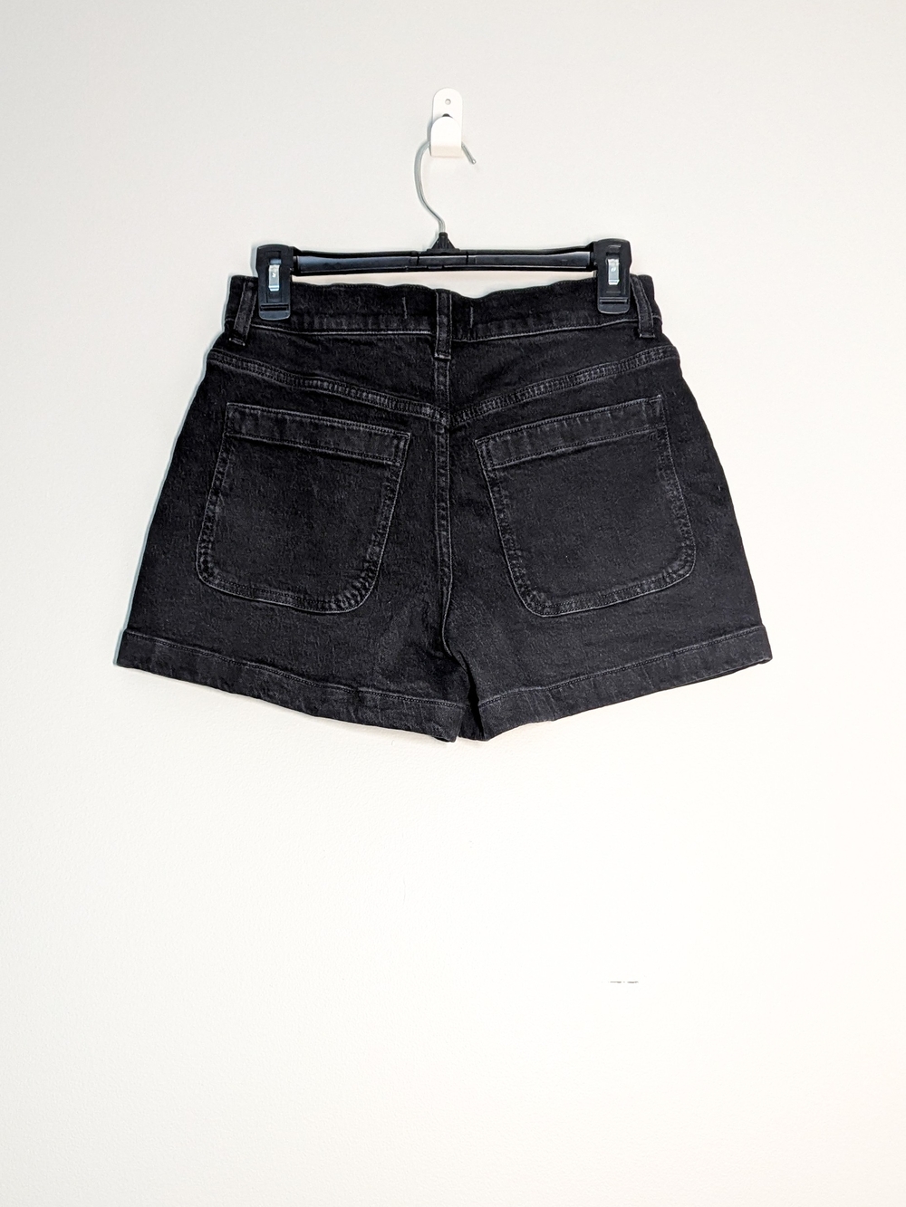 Madewell The High-Rise Sailor Short, Black Denim, Size 27, Nautical Style - Picture 2 of 13